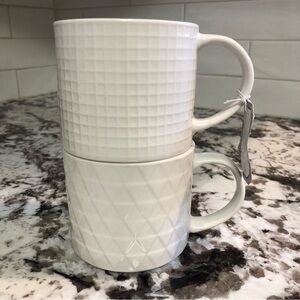 La Rochelle Stack Em Up Stackable Mugs - 3 1/2” - Creamy White - 2 Mugs